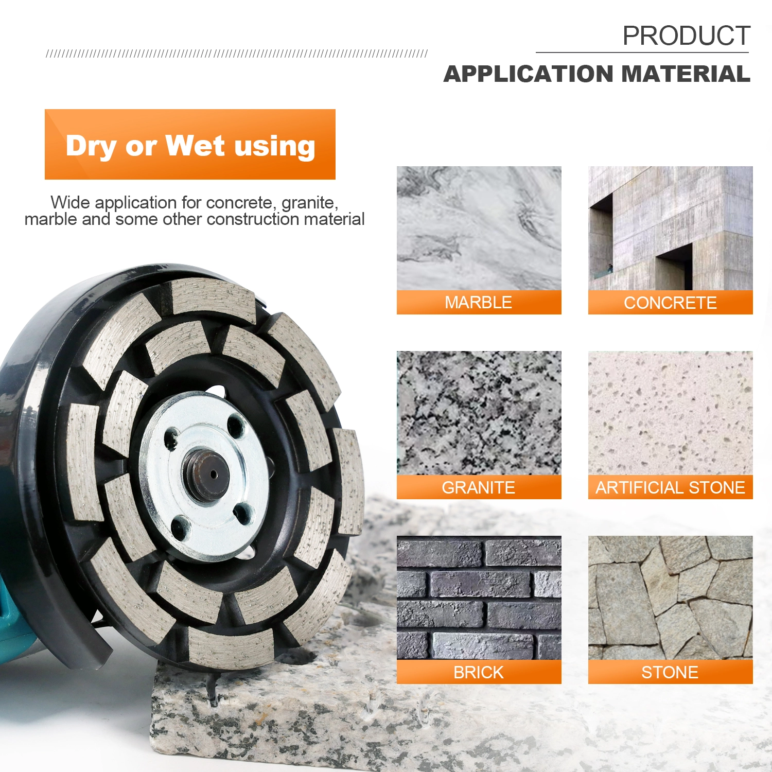 Diamond Grinding Cup Disk 12 3 10