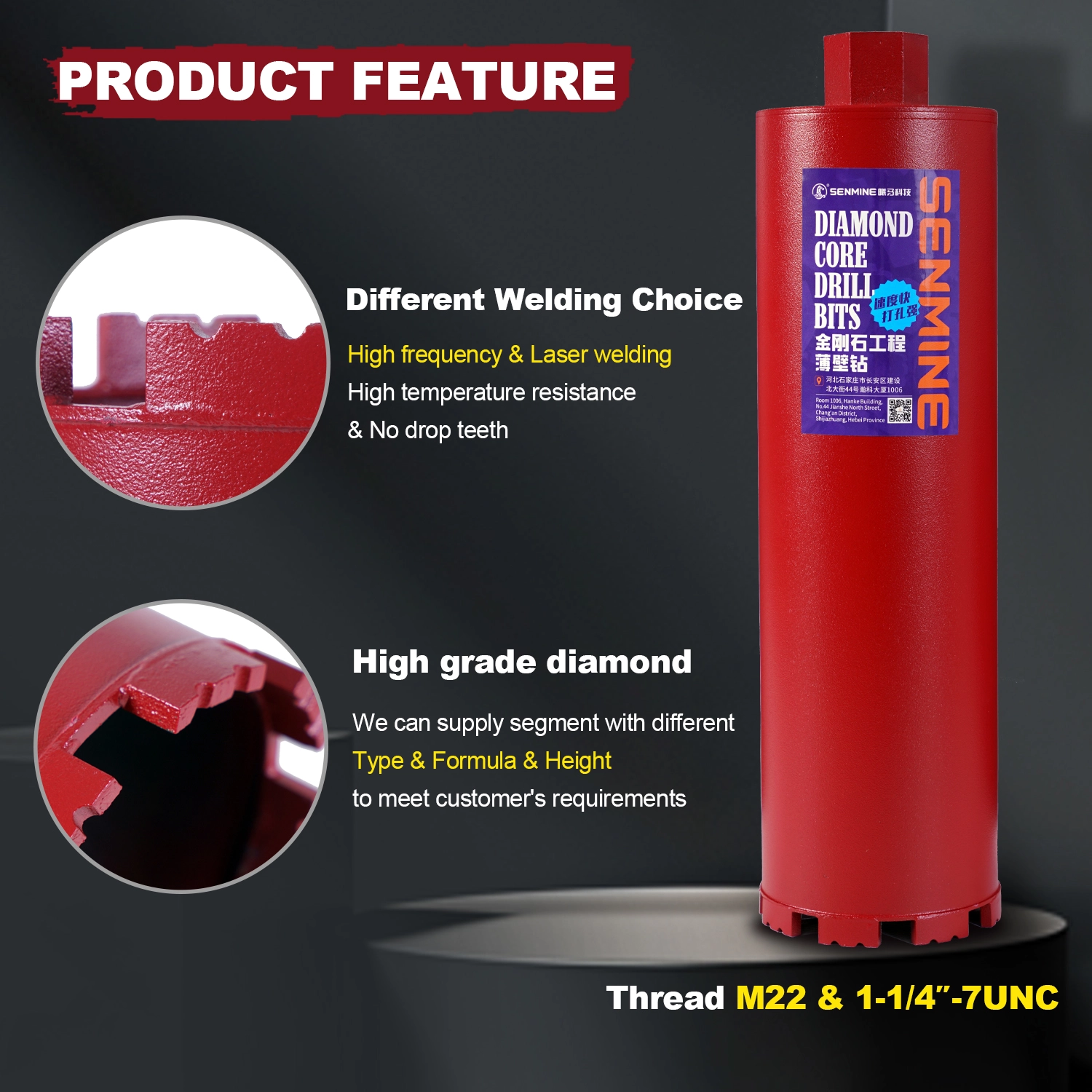 Concrete Drill Bit for Wet Drilling 9 Concrete Drill Bit for Wet Drilling - Image 6
