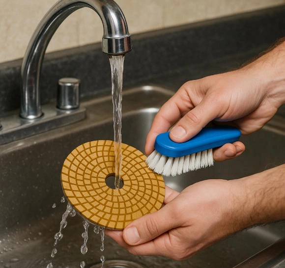 clean diamond polishing pad